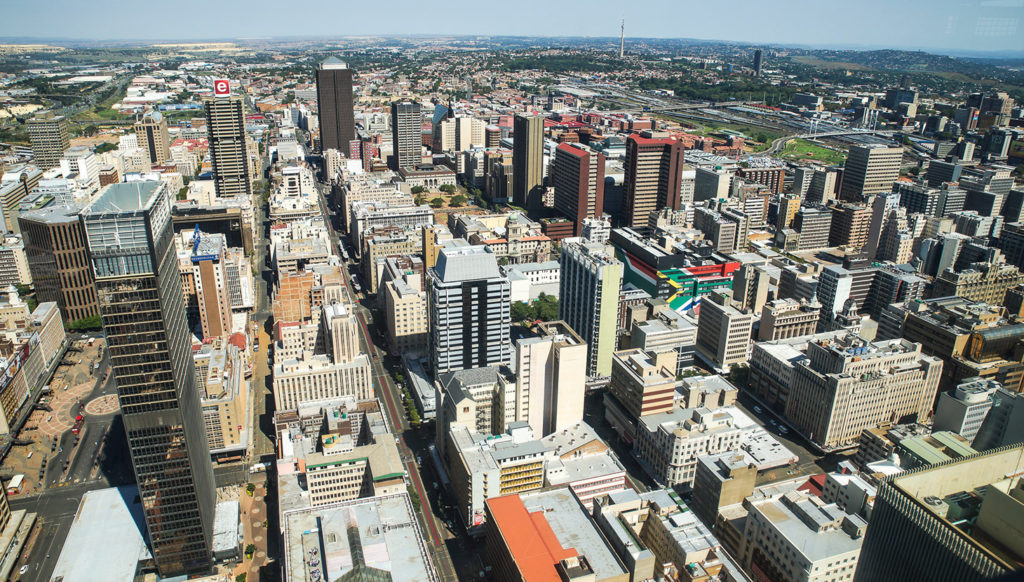 centrum města Johannesburg